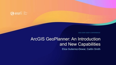 ArcGIS GeoPlanner: An Introduction and New Capabilities - Esri Videos ...