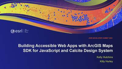 Building Accessible Web Apps with ArcGIS Maps SDK for JavaScript and ...