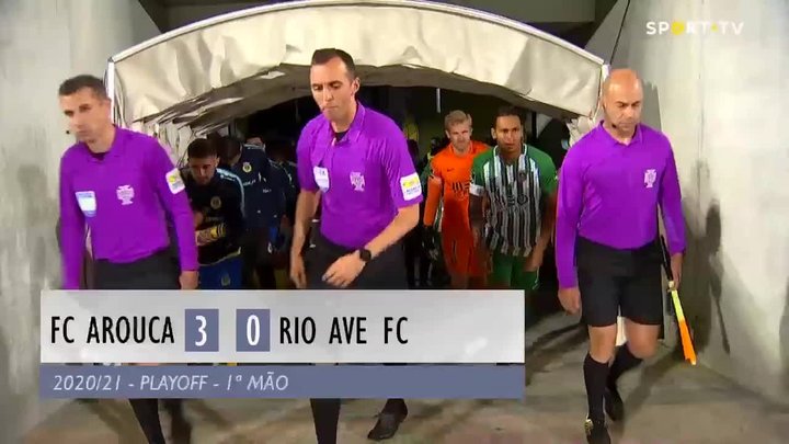 SPORT TV - Liga (Playoff - 1ª Mão): Resumo FC Arouca 3-0 Rio Ave FC
