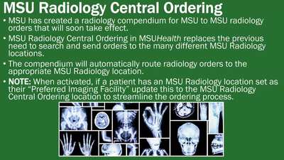 MSU Radiology Central Ordering - MSU MediaSpace